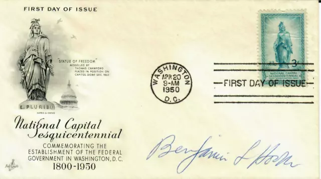 "Civil Rights Leader" Benjamin Hooks Signed FDC Dated 1950