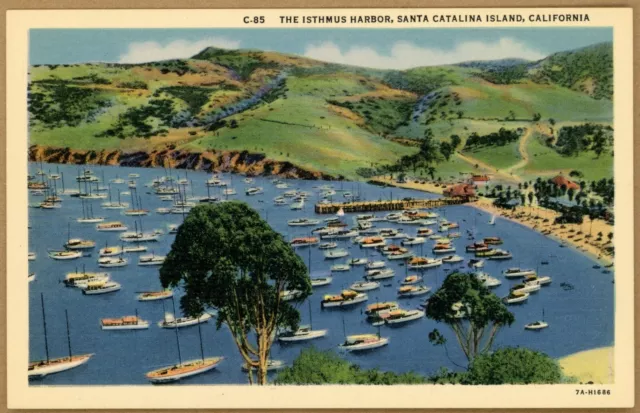 "C-85 The Isthmus Harbor, Santa Catalina Island, California" c. 1935