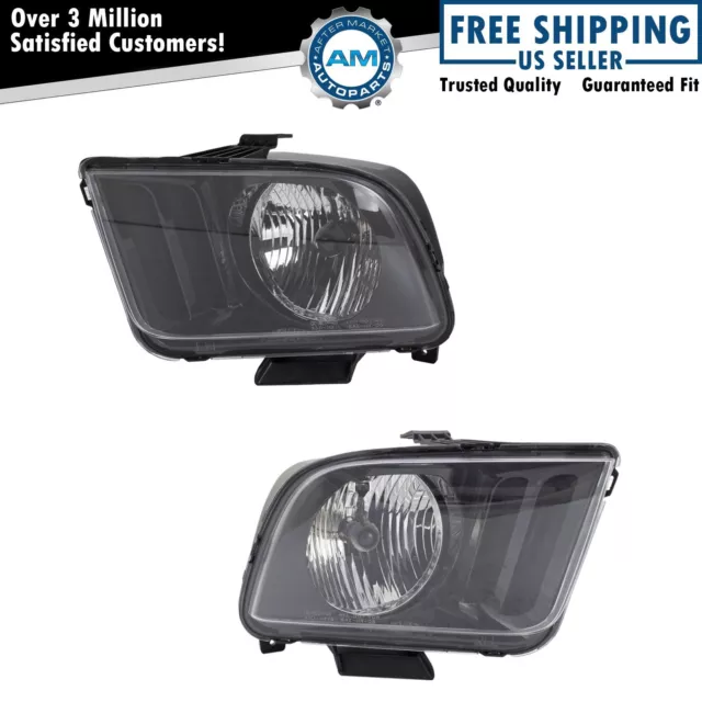 Headlight Set Left & Right For 2005-2006 Ford Mustang FO2502215 FO2503215