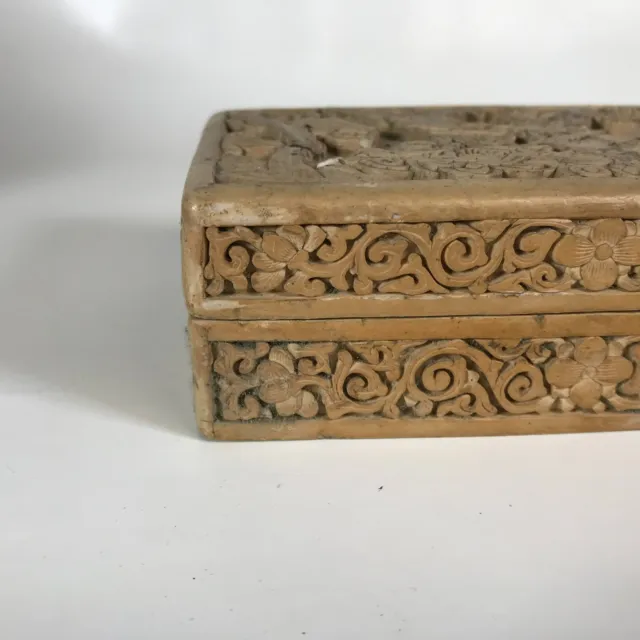 Antique Chinese Cinnabar Lacquer Box 3