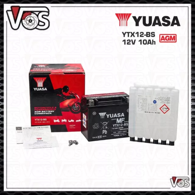 Batteria Yuasa Ytx12-Bs 12V 10Ah Piaggio Vespa Gts Super (M45200) 300 2008>2016