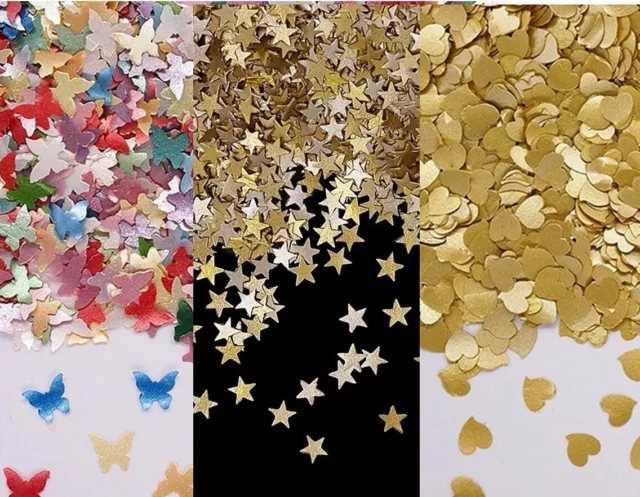 Edible Glitter Shapes Rainbow Butterfly heart star gold sprinkle confetti cupcak