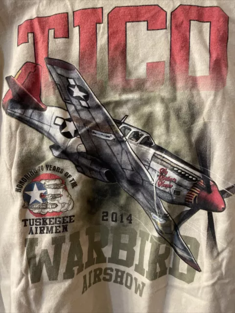 tuskegee airmen t shirt 2014 Warbird Air show WWII XL
