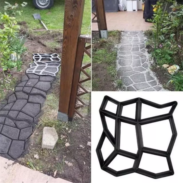 fr 9 Grid Garden Pavement Molds Garden Walk Pavement Manually Concrete Moulds