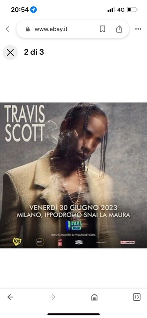 🔥Biglietti concerto Travis Scott 🔥Ippodromo snai milano 30/06/2023