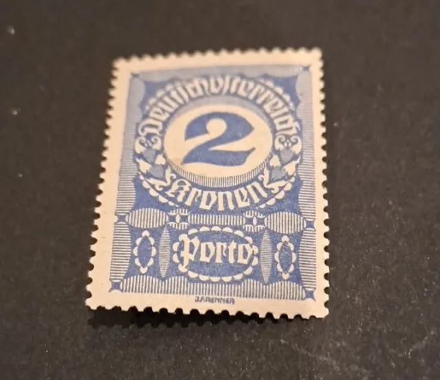 Alte Briefmarke Österreich , Deutschösterreich, 2 Kronen