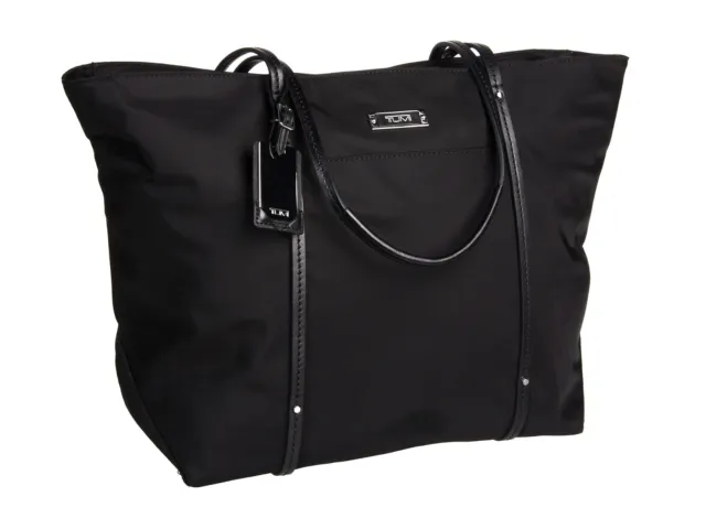 Tumi Voyageur Black Nylon & Leather Large Tote Style Shoulder Bag, Handbag
