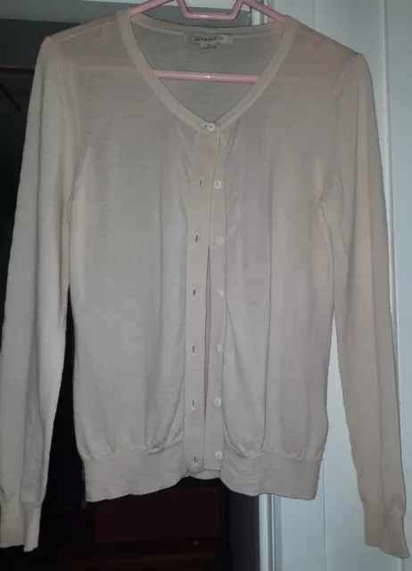 Laura Ashley cream wool cardigan size M