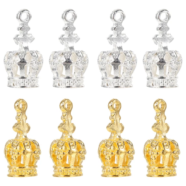 8 Pcs Krone Unten Legierung Charms-Perlen Armbänder Goldene Anhänger