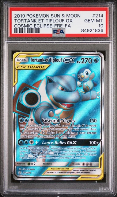 CARTE FRANCE POK??MON Grad?�e Psa 10 ,Tortank et Tiplouf GX Escouade.pop 6. EUR 58,00 - PicClick FR
