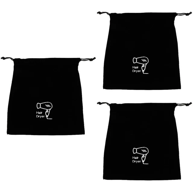 3 Pc Sac De Rangement D'hôtel Pour Sèche-cheveux Souffler Voyage Séchoir