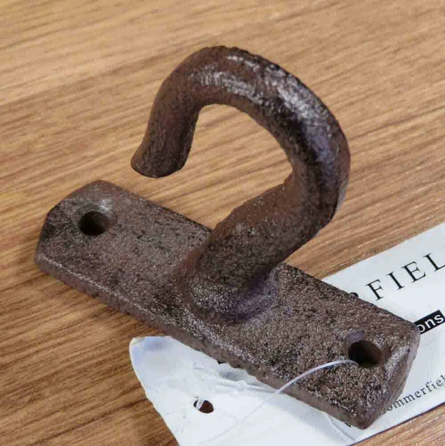 Nostalgische Kleiderhaken Antik, Wandhaken Eisen Geschmiedet Altgrau 5266