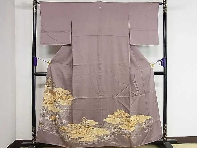 Tomesode Kimono Japan Heiwaya Luxury Colored Tomesode, Piece Embroidery, Imperia