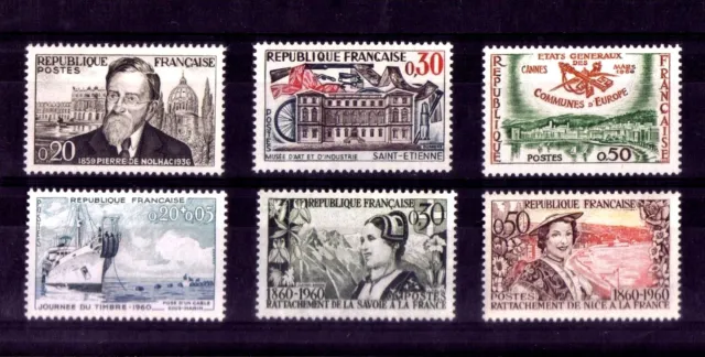 Lot De Timbres N° 1242/1243/1244/1245/1246/1247 Neuf**
