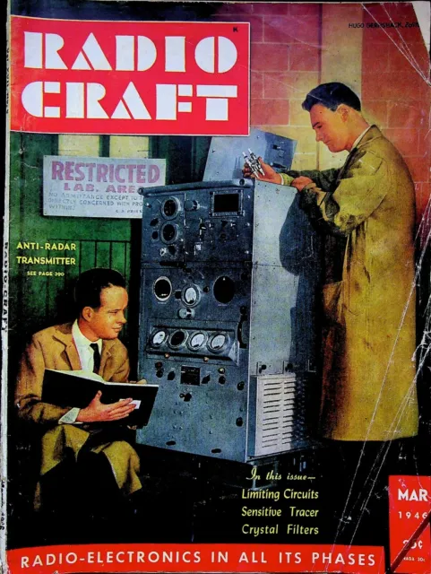 1946 ANTI-RADAR TRANSMITTER - RADIO NEWS, MAGAZINE - HUGO GERNSBACK Editor
