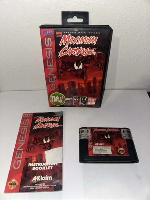 Spider man - Venom: maximum carnage en boîte - MD - Jeu