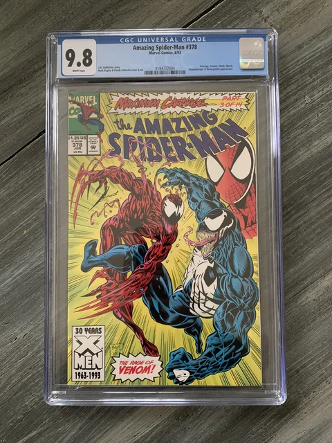 Amazing Spider-man #378 CGC 9.8 Venom and Carnage Appearance, Marvel 1993