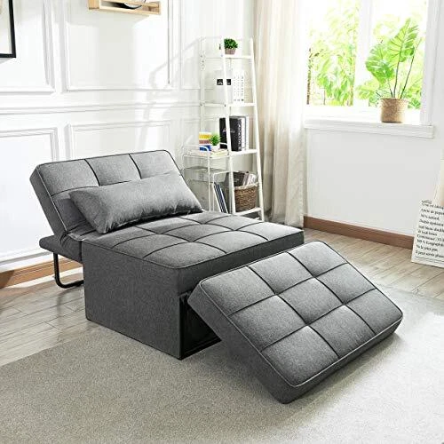 Sofá cama, silla convertible 4 en 1 multifunción plegable grande gris oscuro