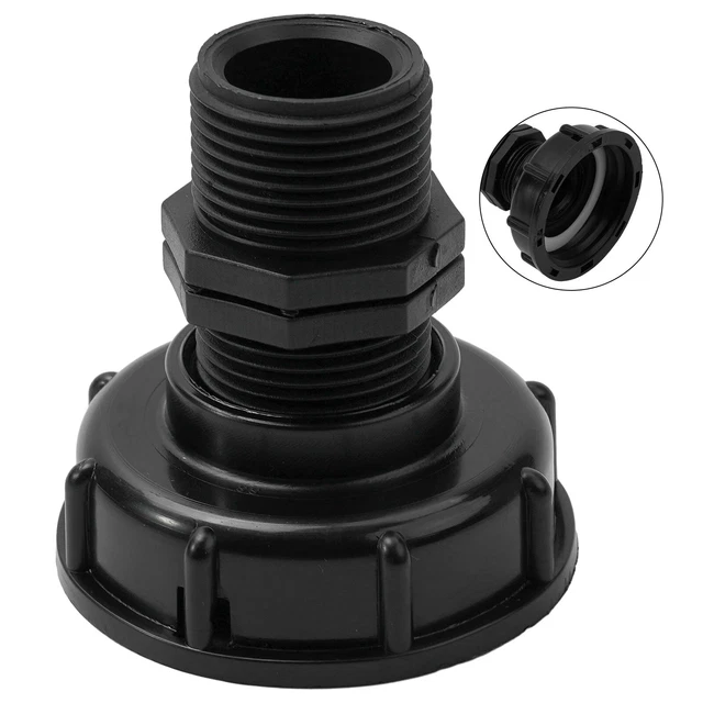 BE-Tool IBC - Adattatore per serbatoio a doppia testa IBC S60X6 a rubinetto da giardino in ottone con tubo da 3/4 per olio combustibile acqua