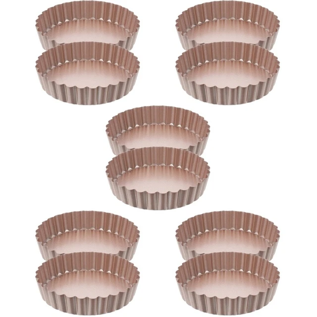 10 pz padella antiaderente quiche acciaio al carbone padella antiaderente padella per torte padella quiche
