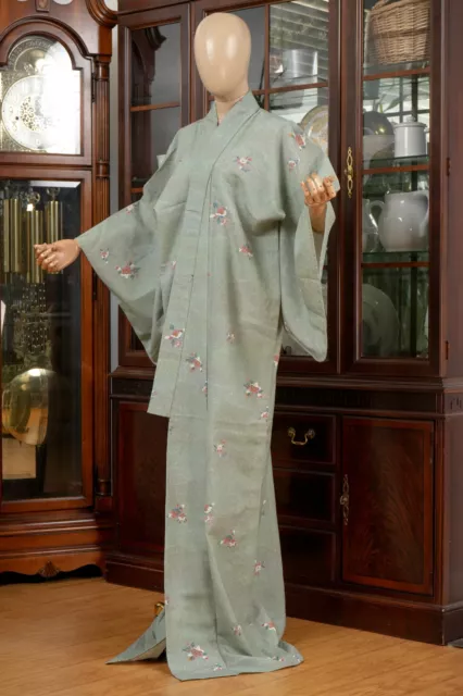 Dear Vanilla Japanese Silk Kimono Women's Robe Gown Authentic Japan Made Vintage