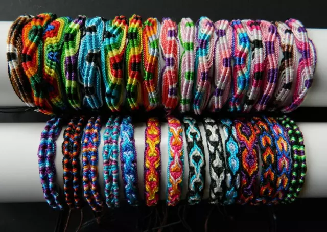 Friendship Bracelets School Leavers Gift Girls Boys 20 New Colourful Wristbands