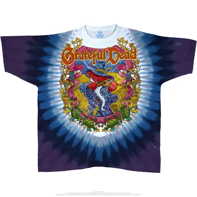 GRATEFUL DEAD-TERRAPIN MOON-2 SIDED TIE DYE T-SHIRT S-M-L-XL-2X Garcia,Wier,Lesh