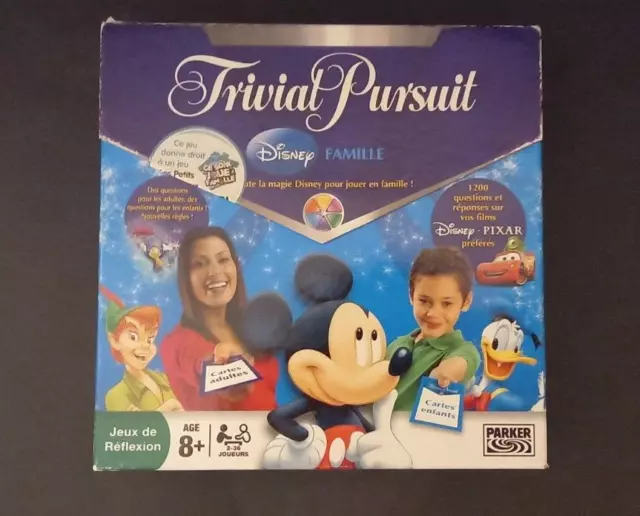 Jeu Trivial Pursuit Disney Famille d'Hasbro année 2008, complet