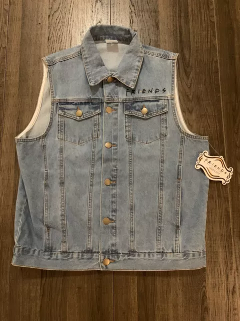 Friends The Television Series You're My Lobster Womens Denim Vest Size Small NWT