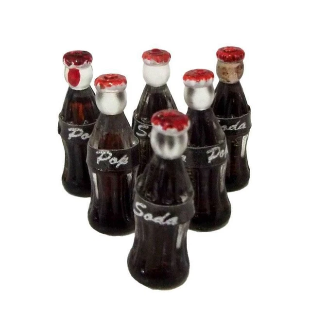 Melody Jane Maison de Poupées 6 Vin Bouteilles Rouge & Blanc Miniature