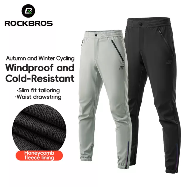 ROCKBROS Cycling Pants Bicycle Sports Trousers Winter Bike Windproof Sportswear