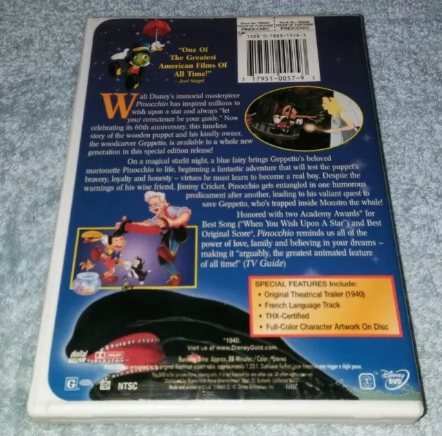 Pinocchio Disney Gold Classic Collection DVD 2
