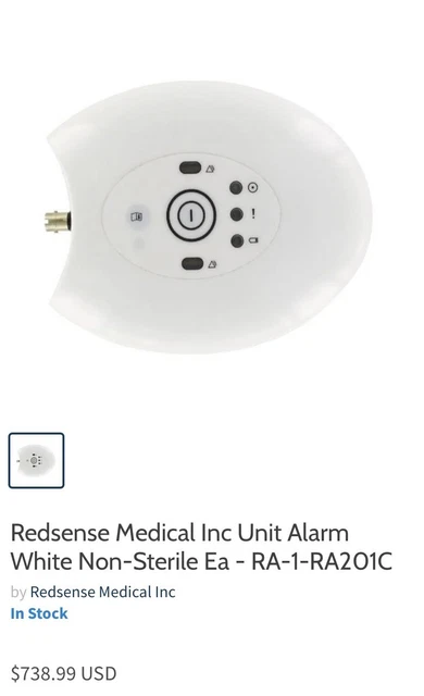 Redsense Alarm Unit With Charger For Hemodialysis. New Open Box.