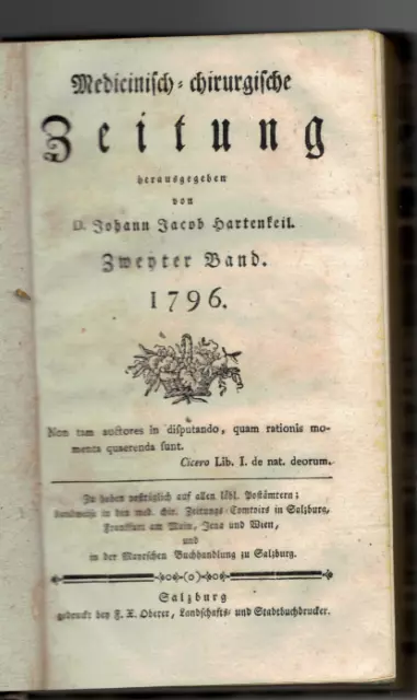 1796  Medicinisch-chirurgische Zeitung    MEDIZIN