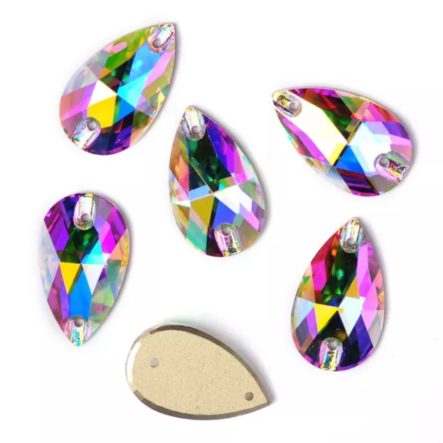 Flatback Acrylic Crystal Rhinestone Decorations - Teardrop Beads Decoration 1set