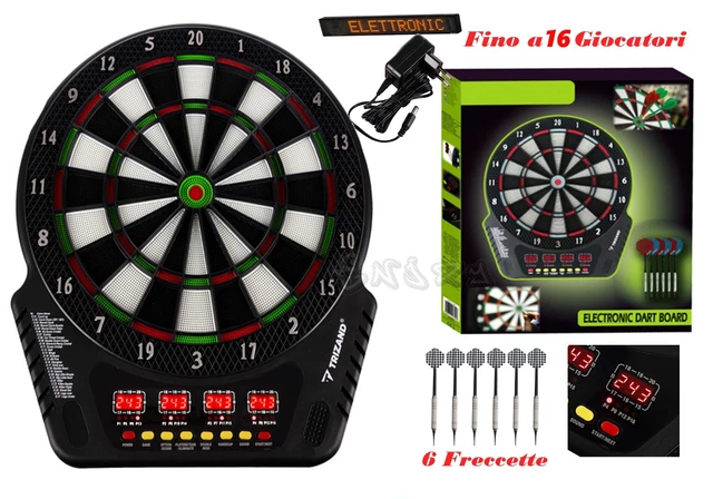 Best Sporting Oxford 2.0 – Cible De Fléchettes électronique Avec écrans LED, 27 Jeux, 12 Fléchettes, Pointes De Rechange Et Adaptateur Secteur