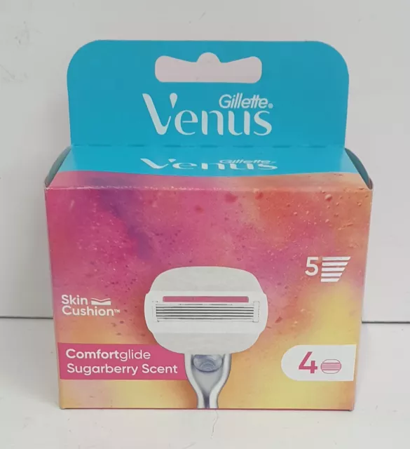 Gillette Venus Ersatzklingen - Comfortglide Sugarberry Scent, 1 x 4 Klingen