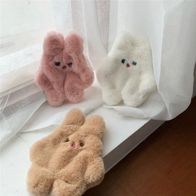 Lapin en peluche Sacs à monnaie Sacs d'animaux Clés de carte cas Pochette