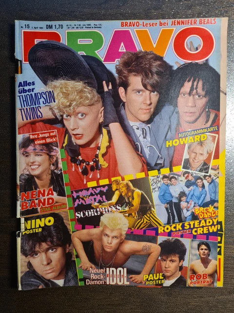 BRAVO 15/1984 Heft Komplett -Nena,Billy Idol,Scorpions,Peter Maffay,Alphaville-