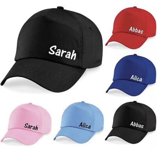 Personalised Baseball Cap Embroidered Custom Printed Hat Unisex Mens Ladies