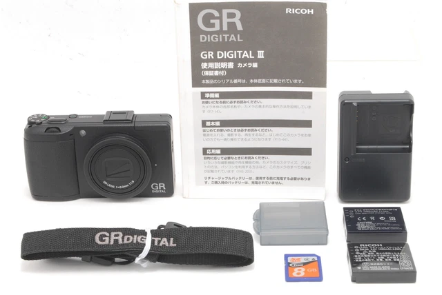 [NEAR MINT] Ricoh GR Digital III 10.0MP Black Compact Digital Camera From JAPAN