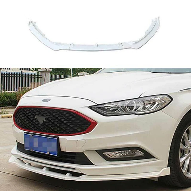 White Front Bumper Lip Spoiler Bodykit Refit 3PCS For Ford Mondeo Fusion 17-18 A