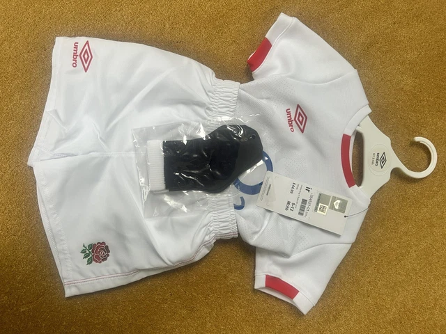 UMBRO OFFICIAL ENGLAND Rugby Home Kit 2024 6-12 Months £17.99 - PicClick UK