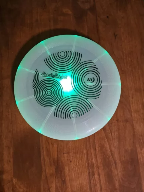 Flashflight Frisbee Flying Disc Ultimate Green Glow LED Light-Up By Nite Ize