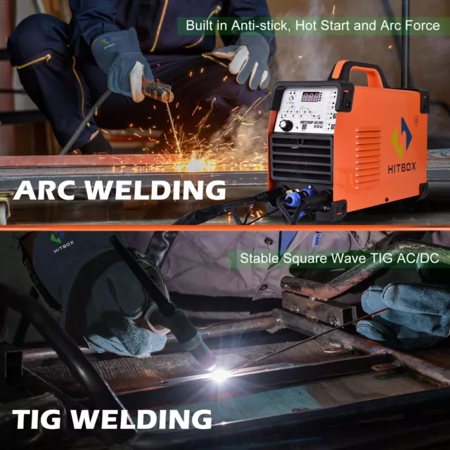 AC DC Stick ARC TIG Welder 220V IGBT Aluminum Welding Machine 200A Pulse Tig USA