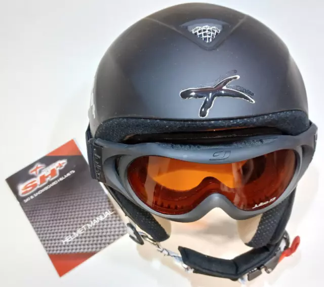 _Lot Casque de ski SH+Helmet Taille56-S+Masque de ski Crivit ensemble peu servi_