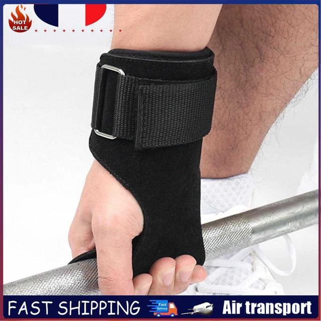 1 Pair Gym Weight Lifting Gloves Grips Gym Fitness Hand Protector (Black) ~