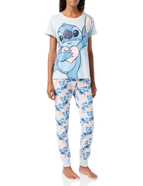 Disney Lilo and Stitch Womens Pyjamas, Ladies Cotton Pjs, Sizes UK 8 to 22
