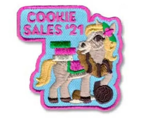 Girl Boy COOKIE SALES 2021 cookies seller Fun Patches Crest Badge SCOUTS GUIDE