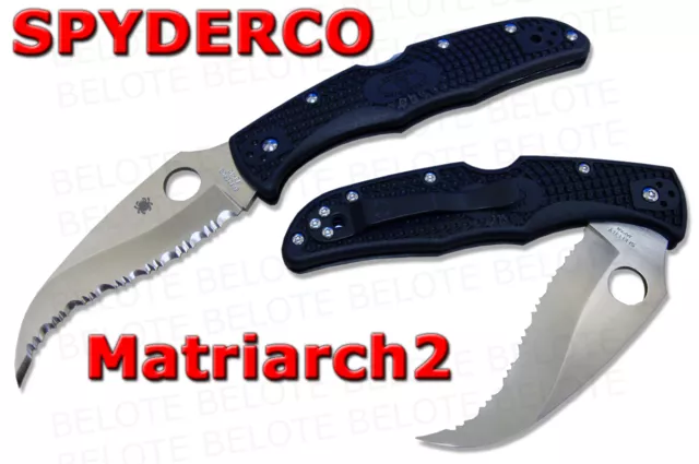 Spyderco Matriarch 2 Serrated VG-10 "S" Blade FRN Handle Folding Knife C12SBK2